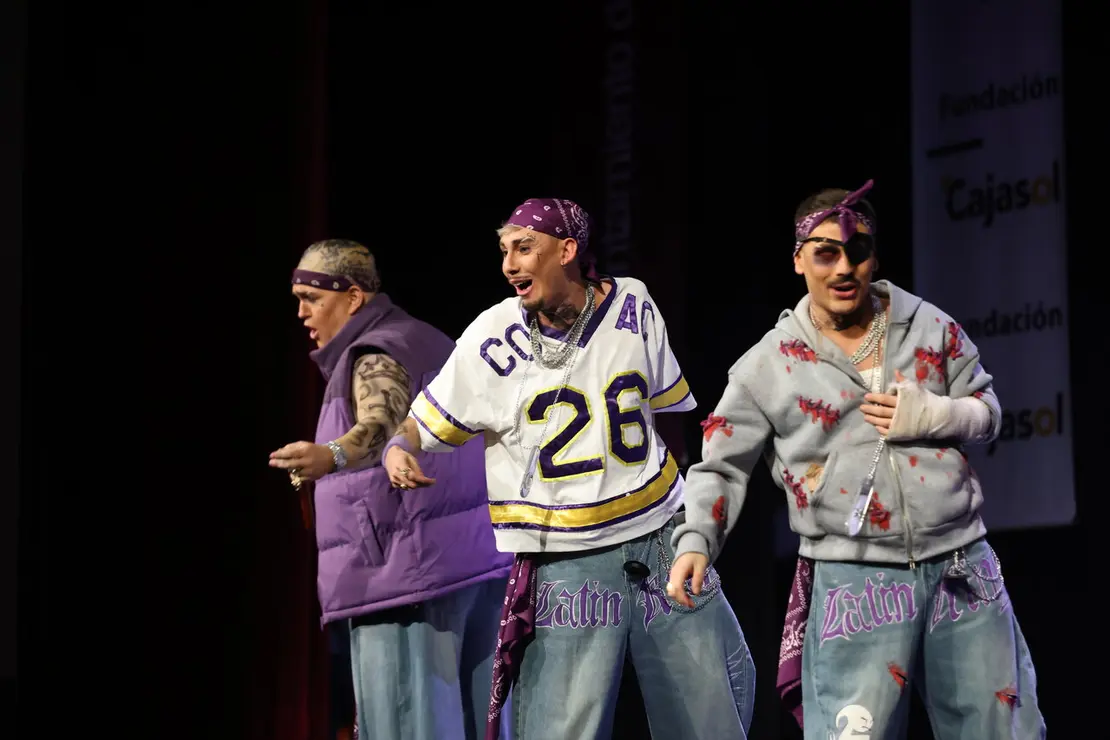 Cuarteto 'Los latin kings de la (calle Pask&iacute;n)' en Cuartos de Final del COAC 2026. | Ra&uacute;l Albera