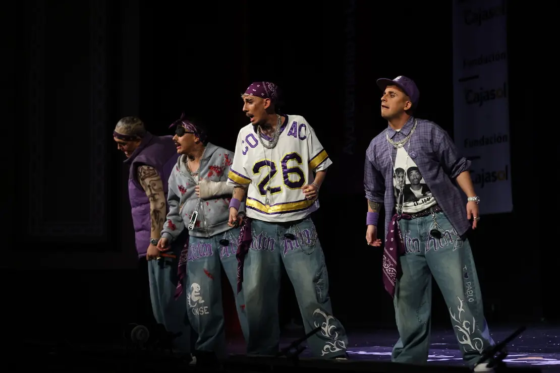 Cuarteto 'Los latin kings de la (calle Pask&iacute;n)' en Cuartos de Final del COAC 2026. | Ra&uacute;l Albera