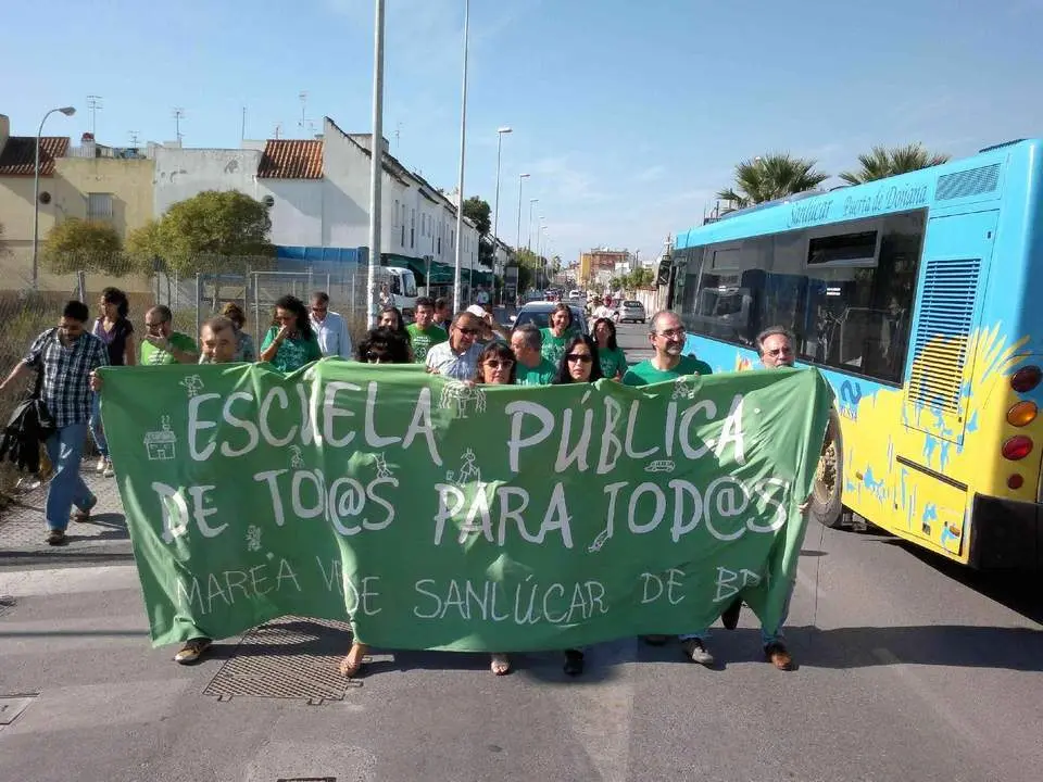 Protesta de la marea verde. - Cedida.