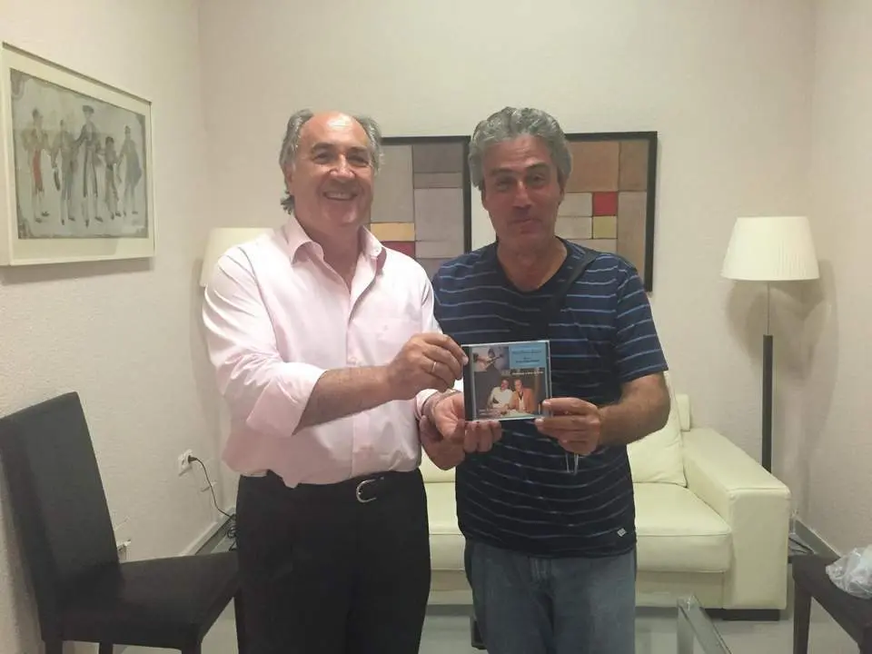 El m&uacute;sico, junto a Landaluce - A.I.