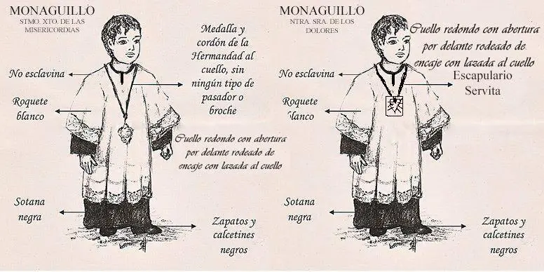 Indumentaria monaguillos. - Hdad. Dolores