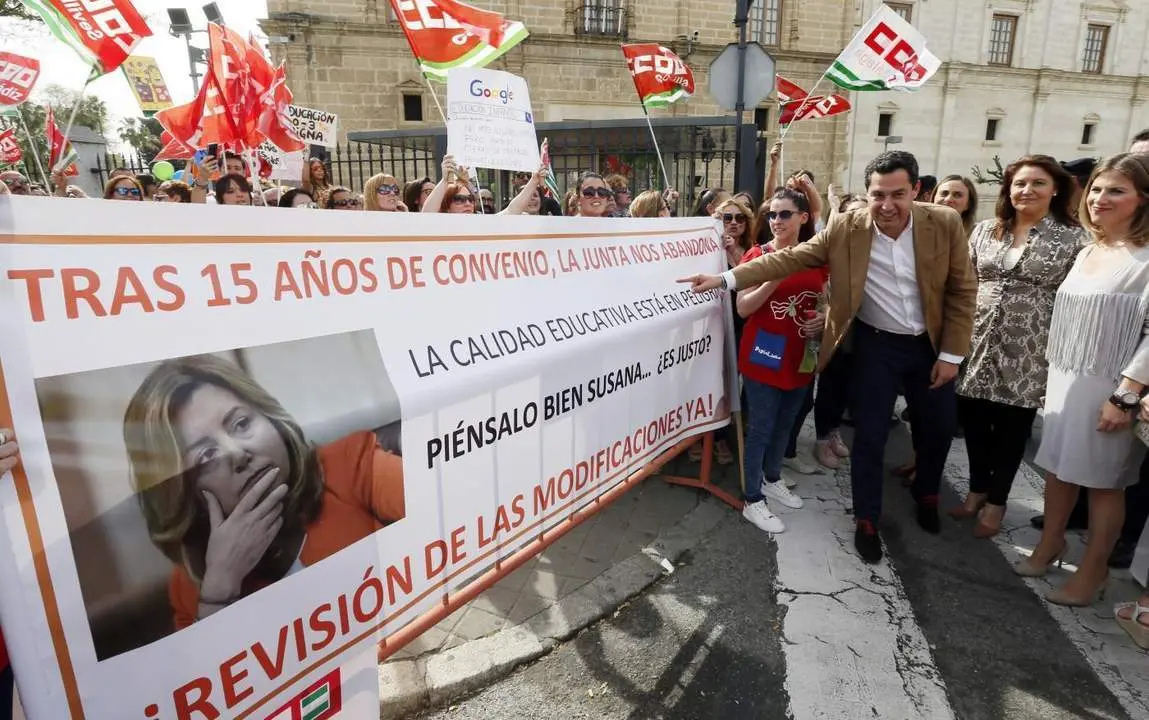 Moreno, con los manifestantes - efe