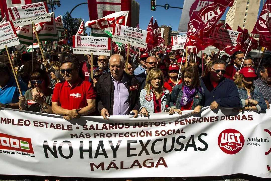 Manifestaci&oacute;n 1 de mayo en M&aacute;laga -  EFE/Jorge Zapata