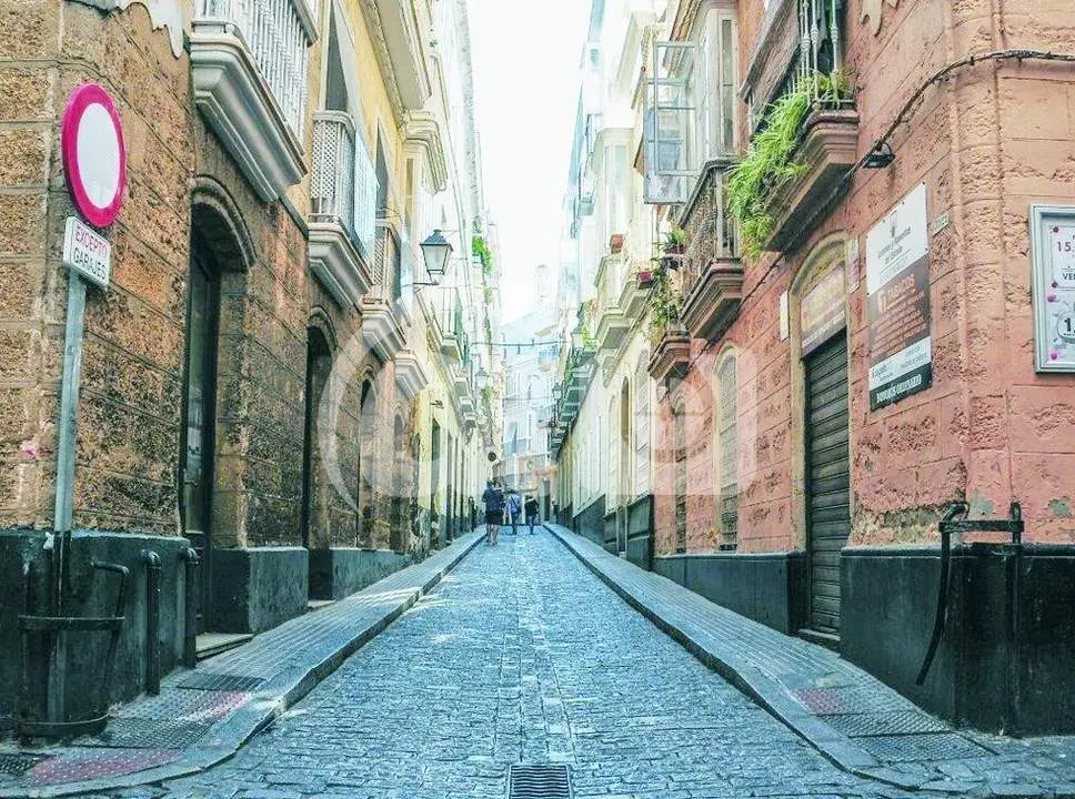 Calle Cervantes con barreras.  - Eulogio Garc&iacute;a.