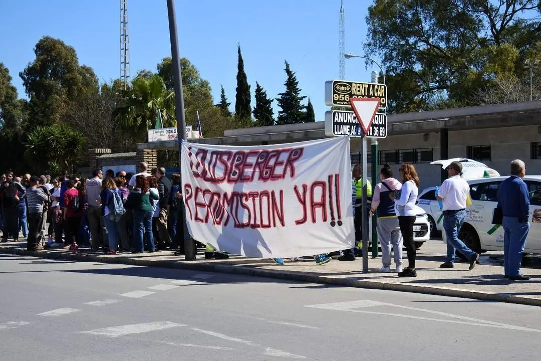 Huelga de trabajadores del aeropuerto. - O. P.