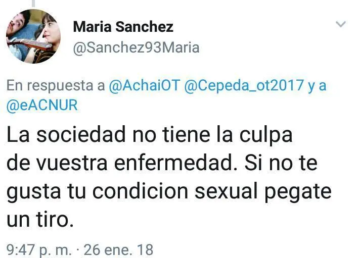 Tuit denunciado - vm