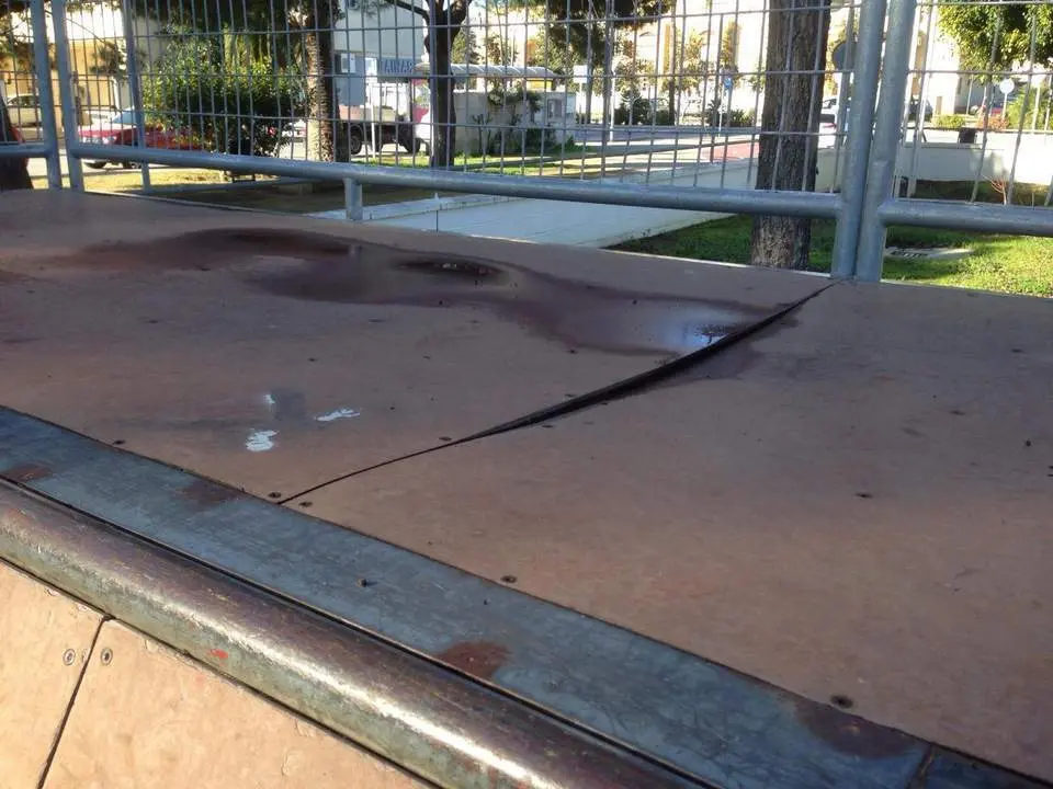 Estado de las instalaciones del skate park. - Fuente: PP Rota