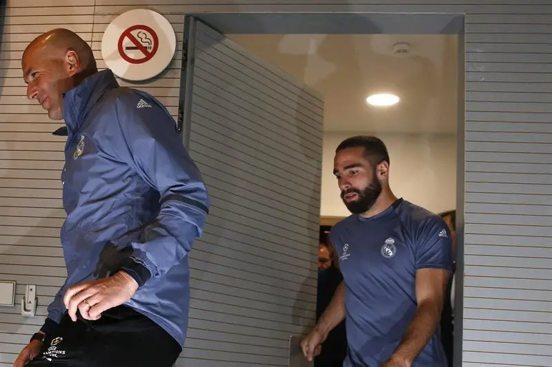 Zidane y Carvajal. - EFE