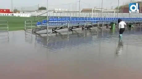 Una tromba de agua provoc&oacute; la suspensi&oacute;n de varios partidos de cantera