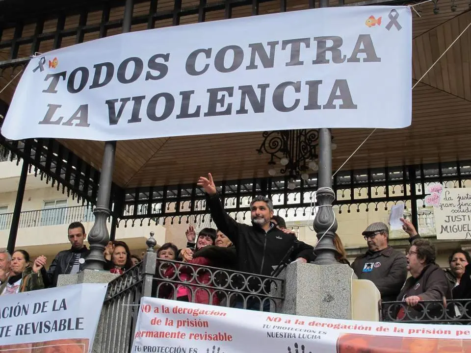 Juan Jos&eacute; Cort&eacute;s en la concentraci&oacute;n en Huelva. - VGPALACIOS