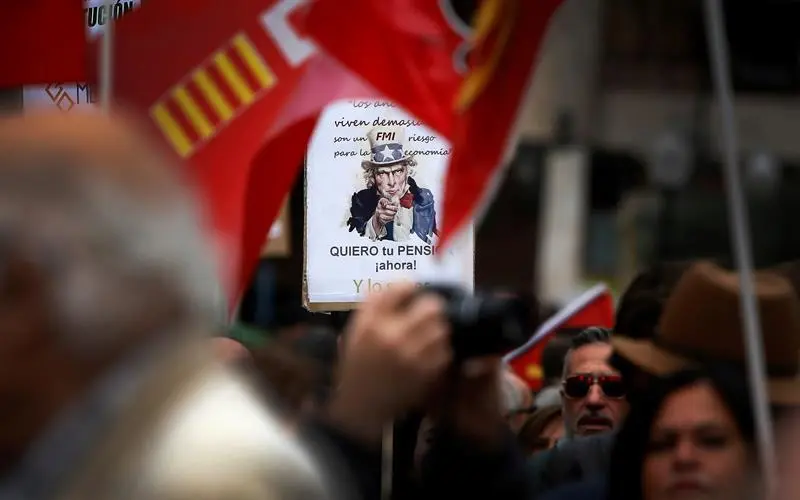 Protesta pensionistas. - EFE