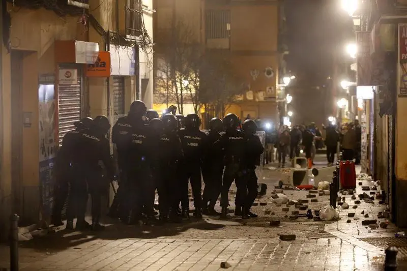 Disturbios en Lavapi&eacute;s. - Efe