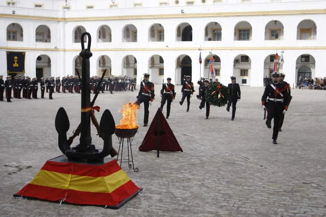 Homenaje a los ca&iacute;dos. - ORP Armada
