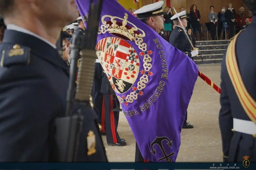 Momentos del acto militar.