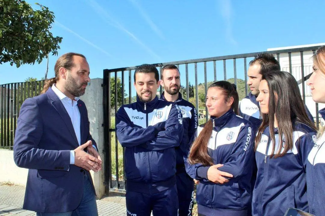 Juan Cass&aacute; con componentes del Inter M&aacute;laga - VM