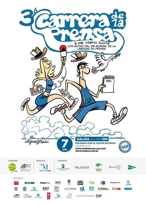 Cartel III Carrera de la Prensa - VIVA M&Aacute;LAGA