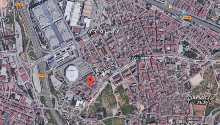 Lugar del suceso. - Google Maps