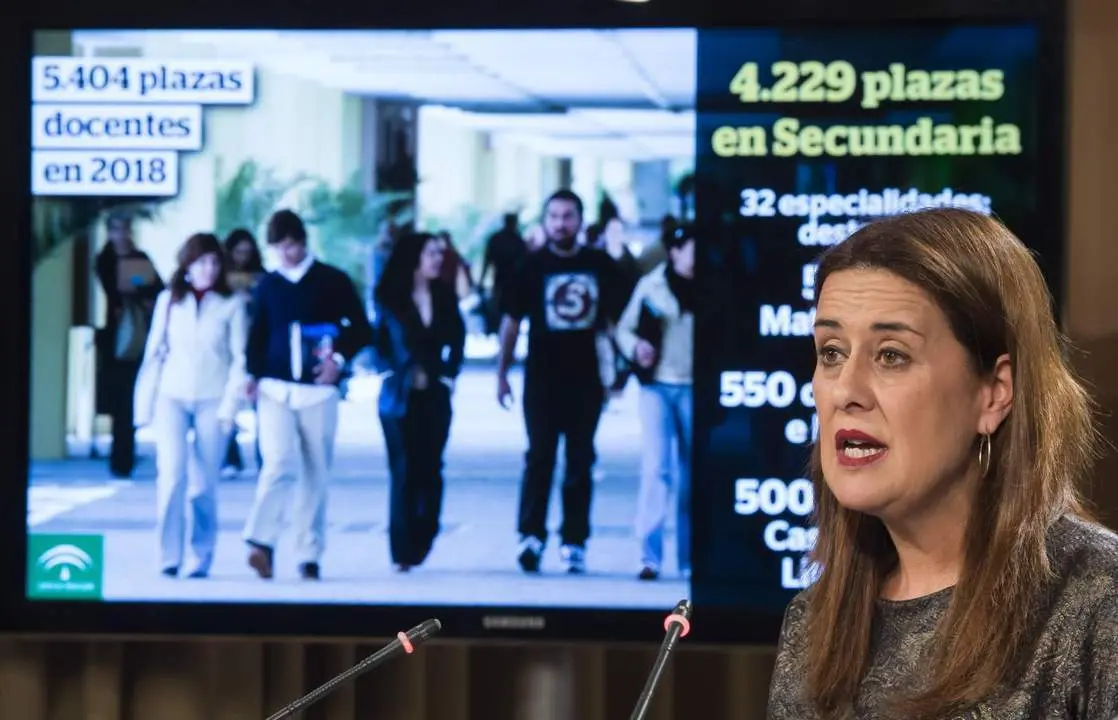 La consejera Sonia Gaya, durante su comparecencia. - Efe