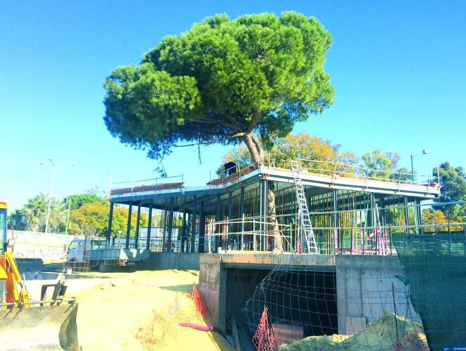 Las obras del kiosko-bar de Delicias. - CT