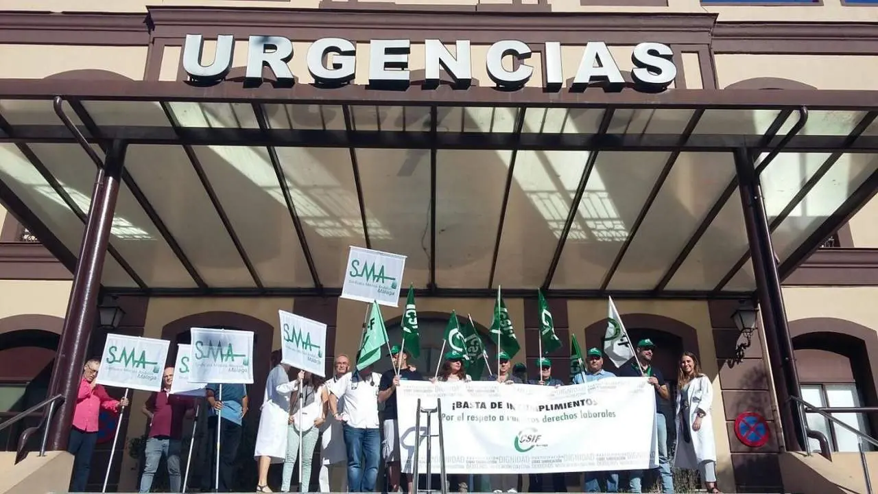 Protesta en el Hospital Civil.  - VM