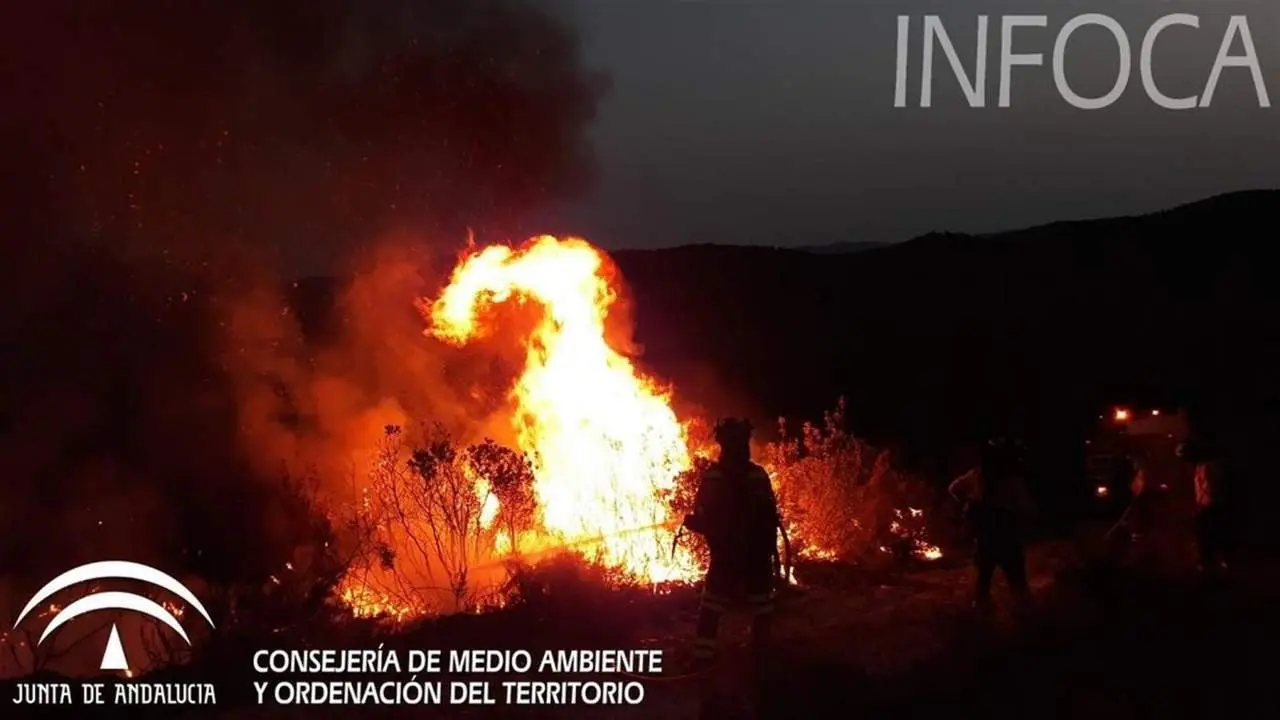 Incendio en Nerva. - Efe