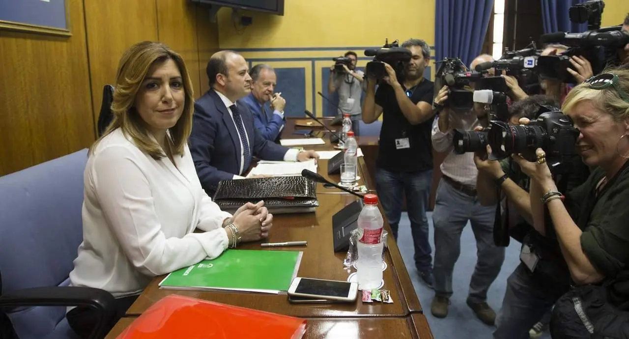 Susana D&iacute;az, en la comisi&oacute;n que investig&oacute; las ayudas para Formaci&oacute;n. - Efe