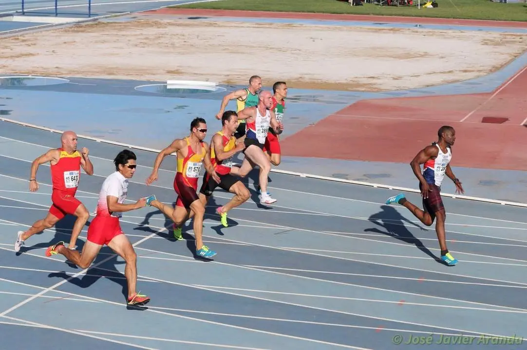 El velocista malague&ntilde;o Gregorio Mart&iacute;nez en 200 m. - M&Aacute;LAGA 2020