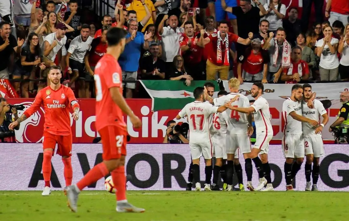 Gol del Sevilla. - EFE