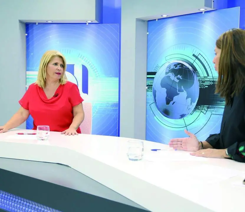 Mamen S&aacute;nchez en la entrevista en Ondaluz - Cristo Garc&iacute;a