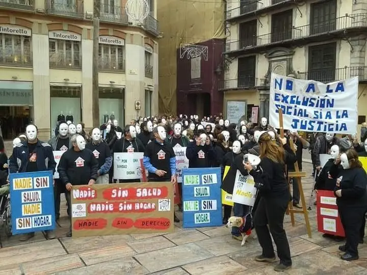 Campa&ntilde;a de la Agrupaci&oacute;n en la plaza de la Constituci&oacute;n en el centro de M&aacute;laga - vm