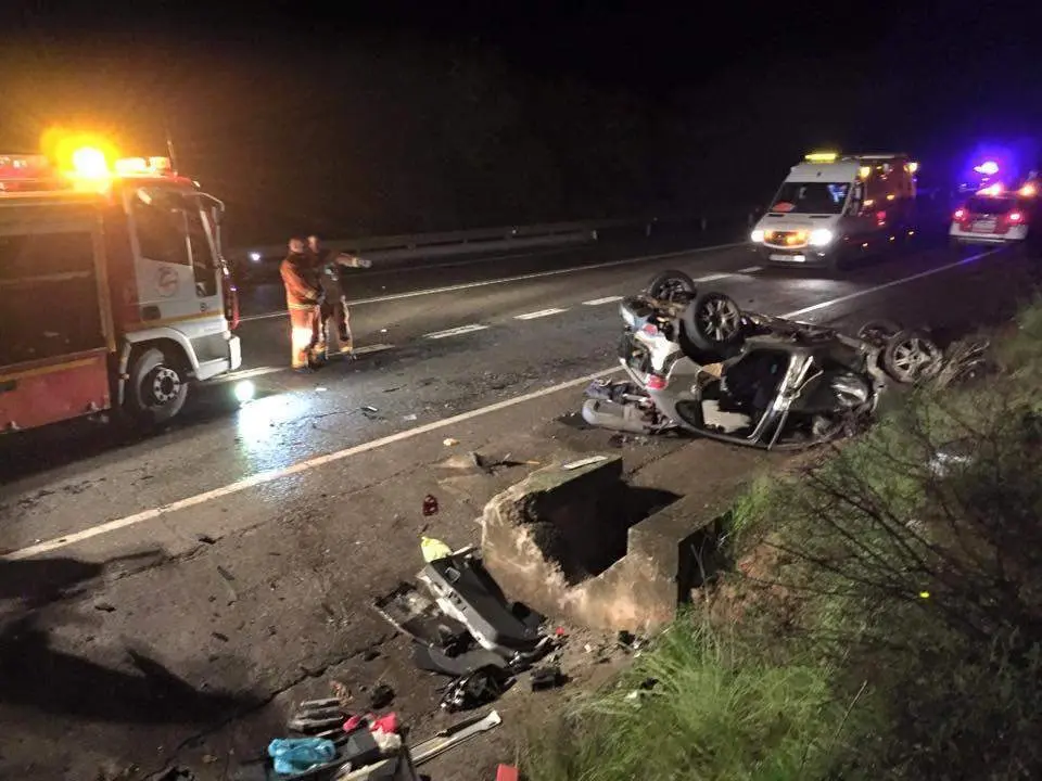 Accidente en Almonaster. - VH