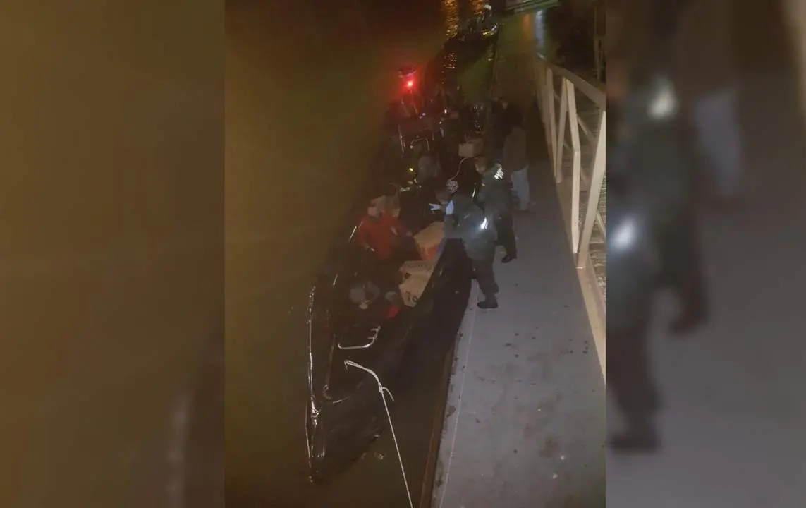Narcolancha interceptada en el r&iacute;o Guadalquivir. - 