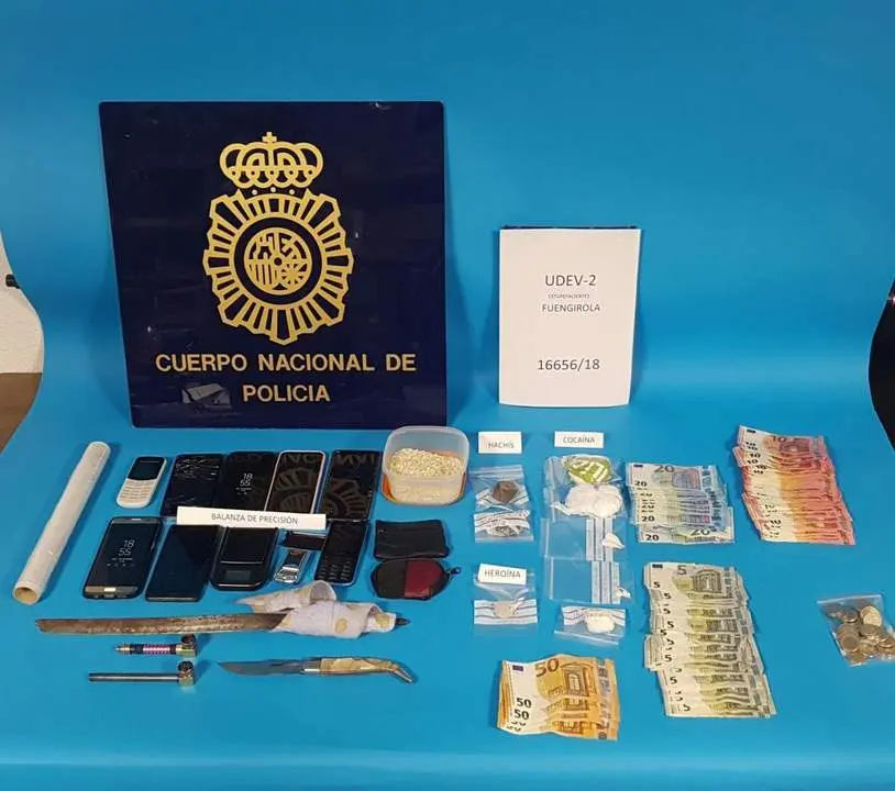 Material incautado. - VM