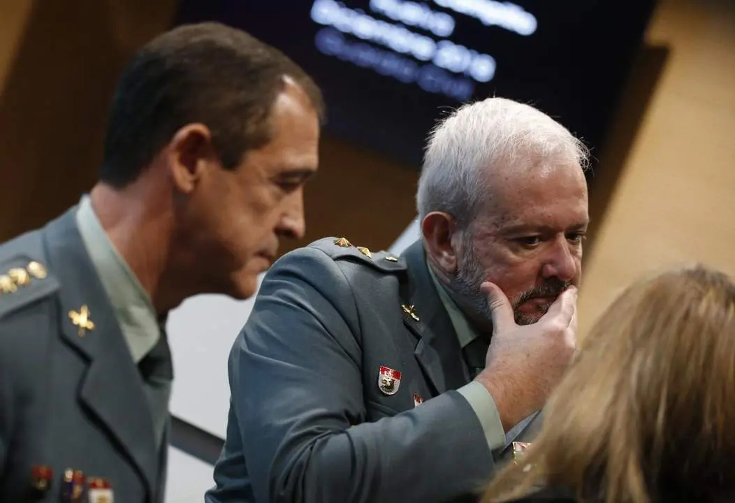 Rueda de prensa de la Guardia Civil sobre Laura Luelmo. - EFE