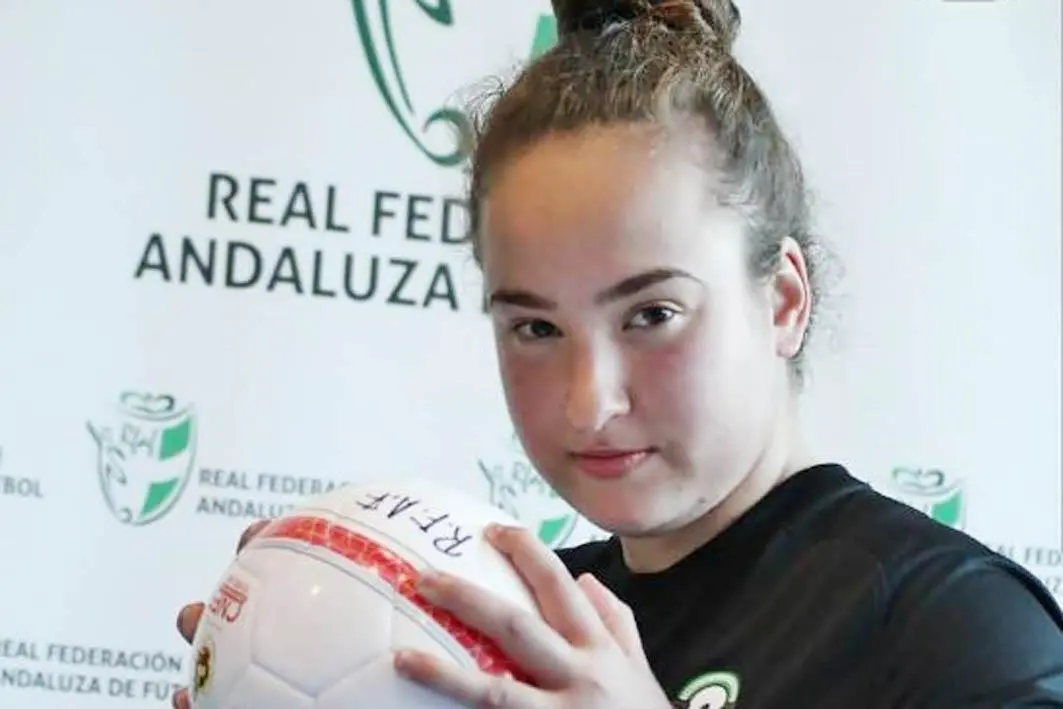 La portera chipionera Sandra, del Belc&oacute;n Luci Feri Fanum - A. I.