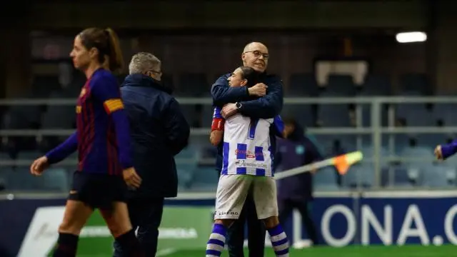 Antonio Toledo celebra la victoria ante el Barcelona. - LALIGA
