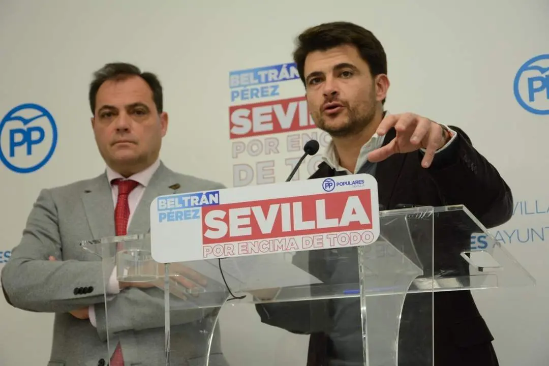 Beltr&aacute;n P&eacute;rez, portavoz del PP en el Ayuntamiento de Sevilla. - PP