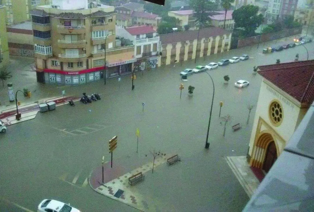 Imagen de archivo de inundaciones en M&aacute;laga. - VM