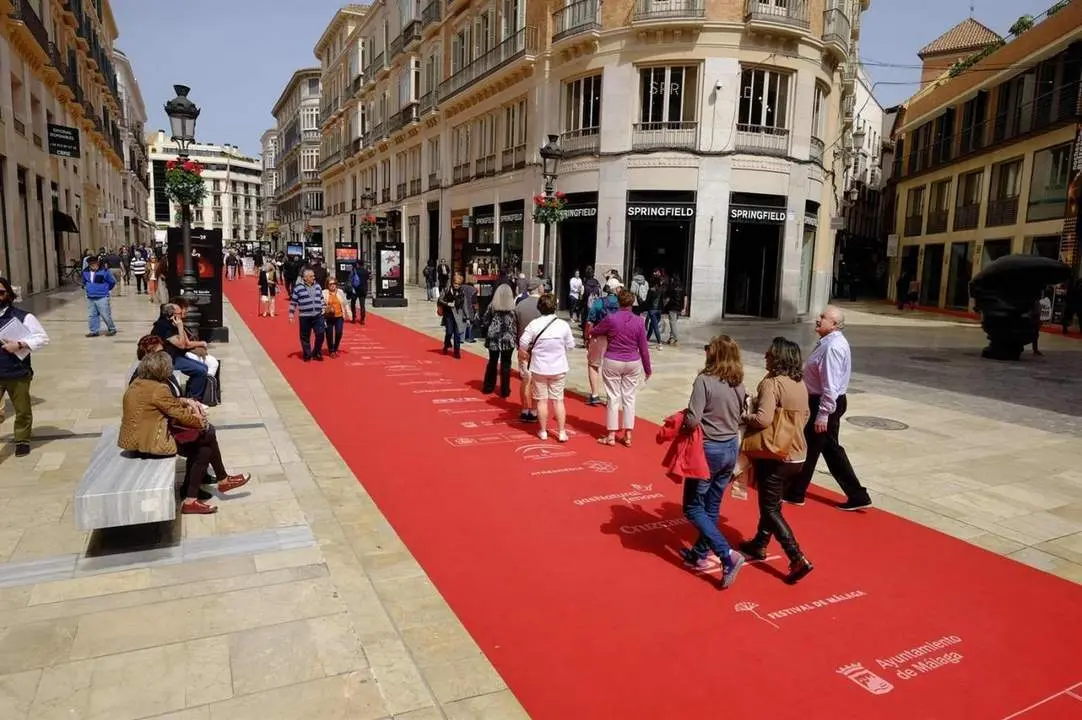 imagen de archivo de la alfombra roja de M&aacute;laga en una edici&oacute;n anterior. - vm