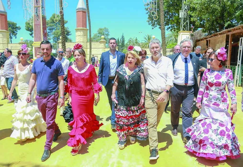 Grande Marlaska a su llegada a la Feria de Jerez - Cristo Garc&iacute;a