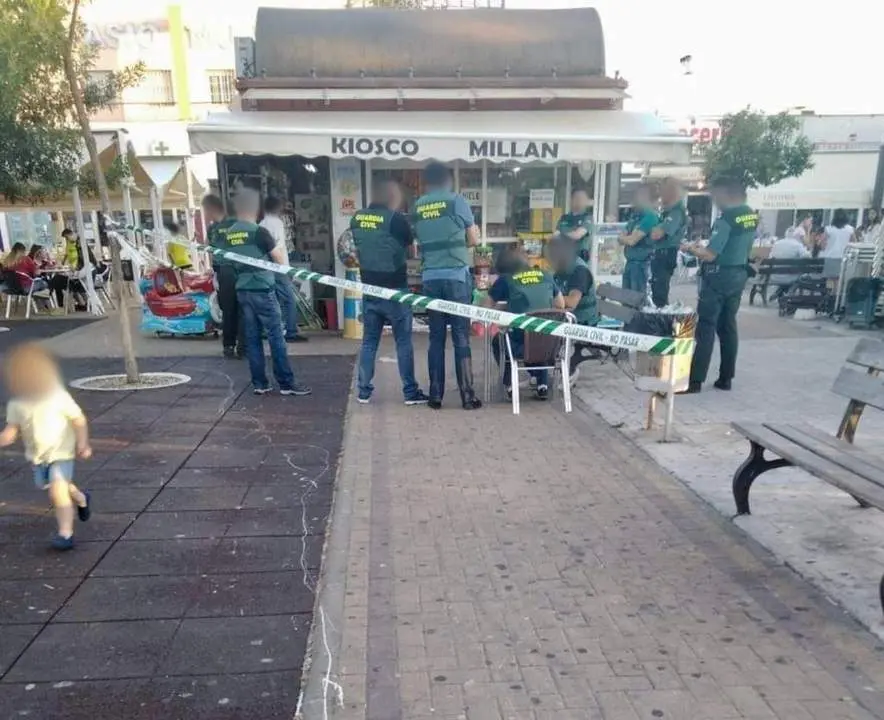 Kiosco en Espartinas donde se vend&iacute;an drogas. - GUARDIA CIVIL