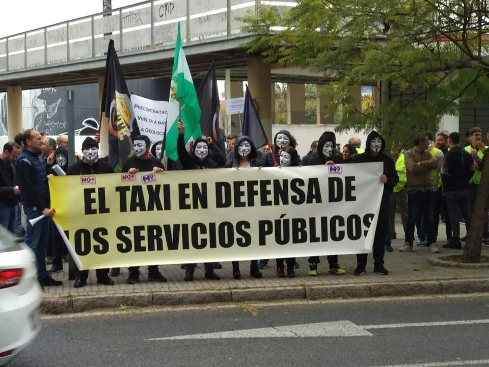 Protesta de taxistas. - Europa Press