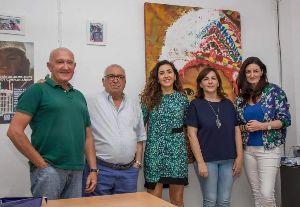 Representantes de Madre Coraje y Aguas de Huelva. - 