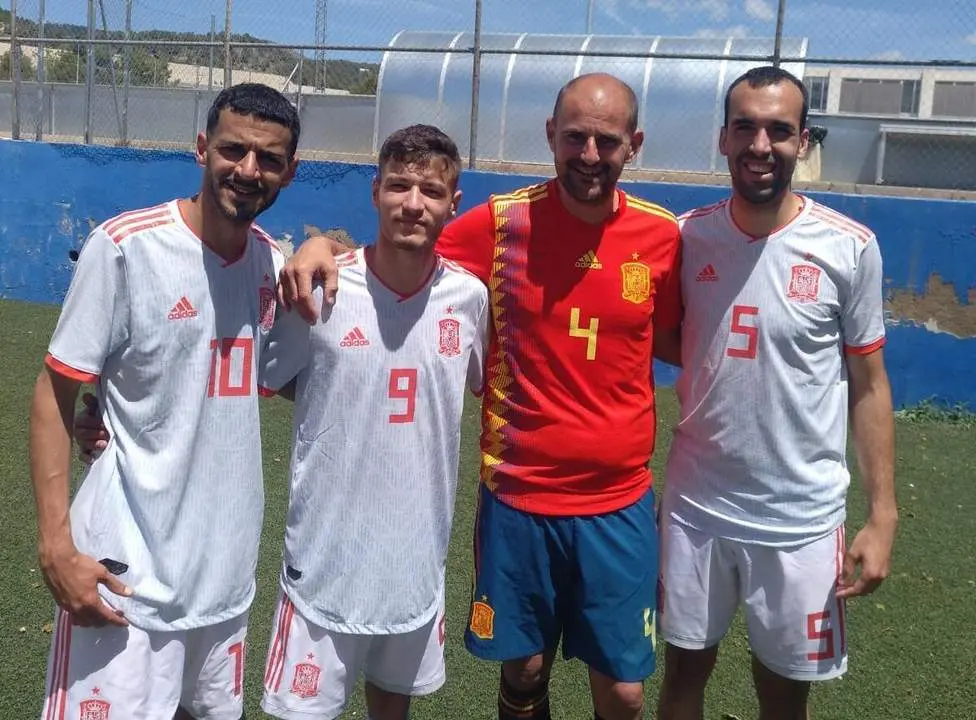 Isa&iacute;as Pacheco Fern&aacute;ndez, Josema Bueno Ruiz, Alan Flores Pinto y No&eacute; Adell Pla con la selecci&oacute;n. - VIVA M&Aacute;LAGA
