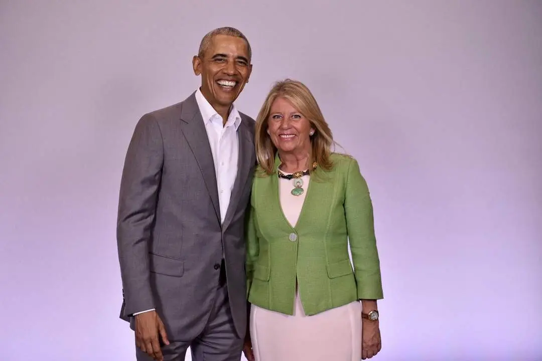El expresidente de EEUU, Barack Obama, con la alcaldesa de Marbella. - VM