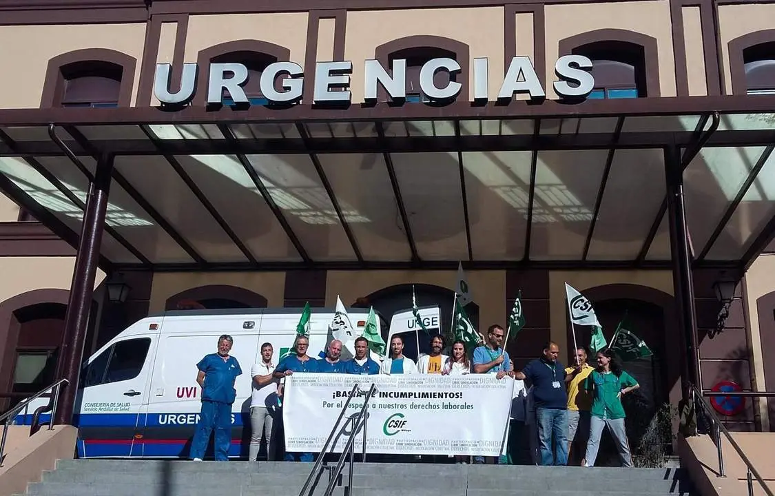 Protesta en el Hospital Civil.  - VM
