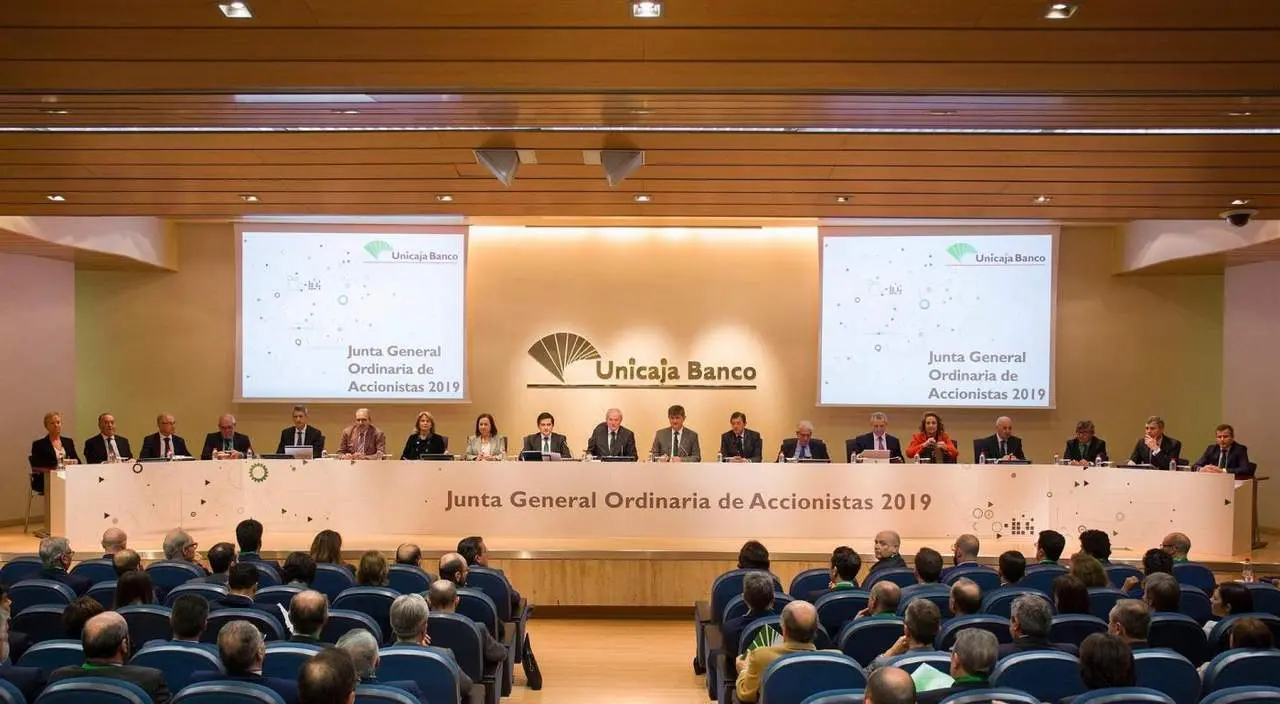 Un momento de la junta general de accionistas de Unicaja Banco. - Unicaja