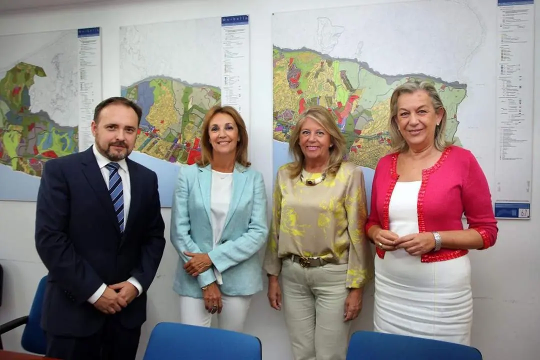 Reuni&oacute;n que mantuvo la alcaldesa para abordar el Palacio de Justicia de Marbella. - VM