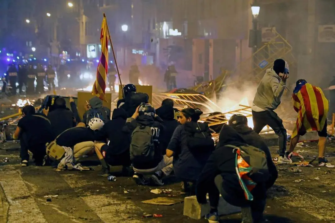Imagen de una de las protestas en Barcelona de esta semana - Efe