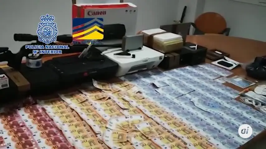 Desmantelan una imprenta clandestina de billetes falsos en Huelva